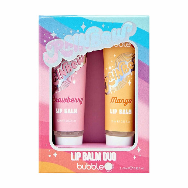 Bubble T Rainbow Lip Balm Strawberry & Mango Duo