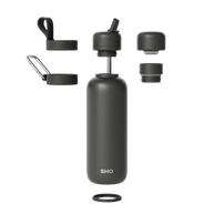 SHO Newt Insulated Water Bottle 500ml - Charcoal