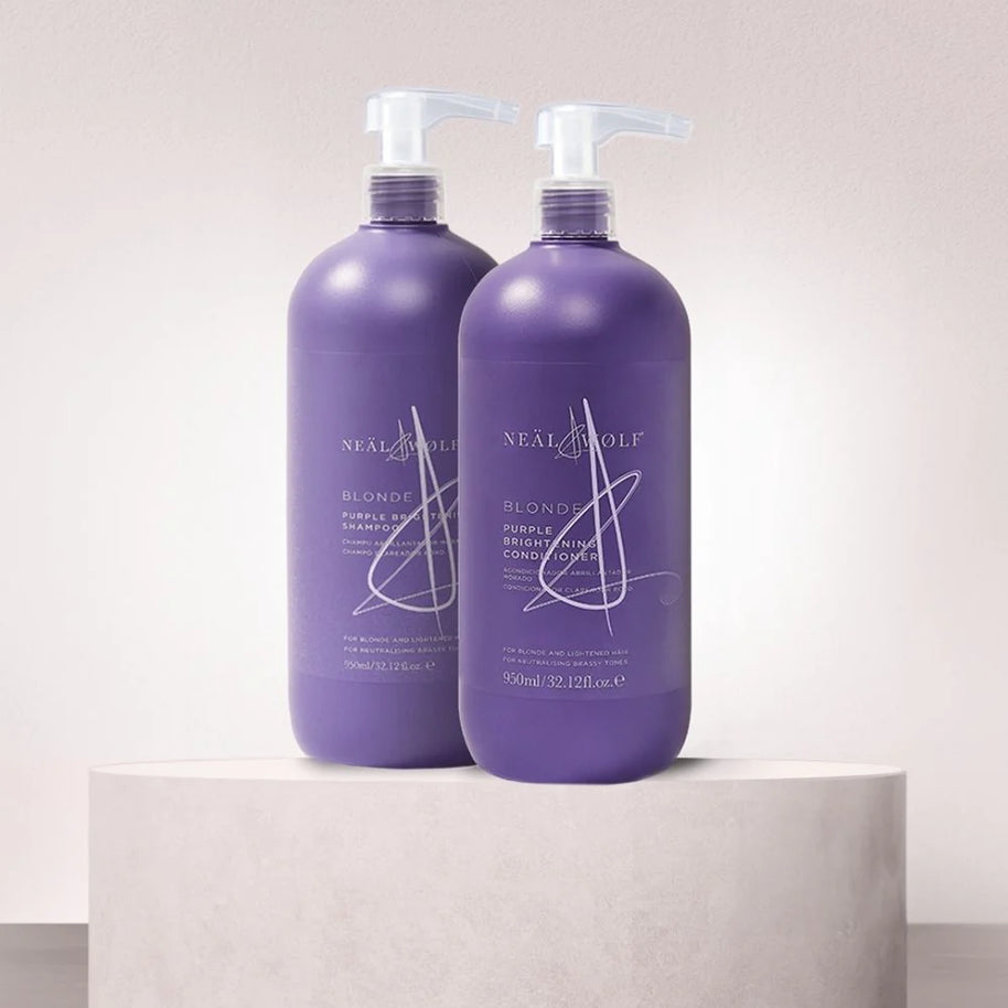 Neal & Wolf Blonde Brighten & Tone Purple Shampoo & Conditioner 950ml Duo