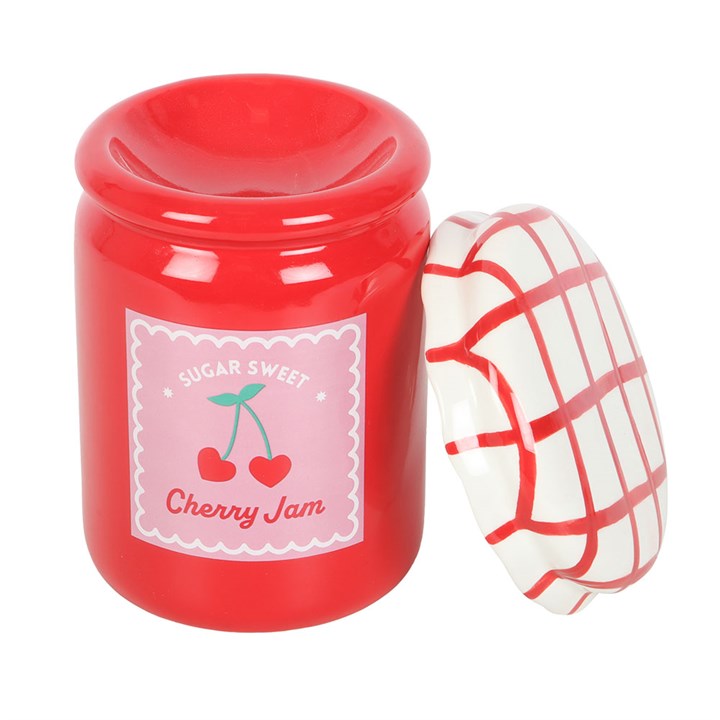 Cherry Jam Jar Oil Burner & Wax Warmer