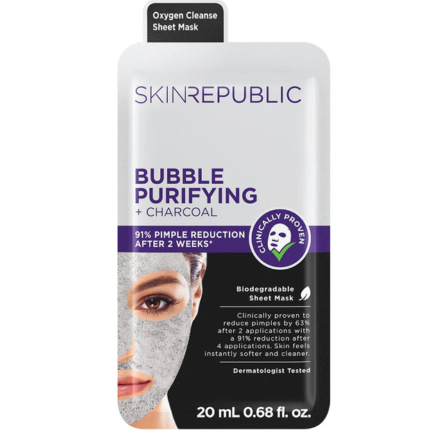 Skin Republic Bubble Purifying & Charcoal Face 20ml
