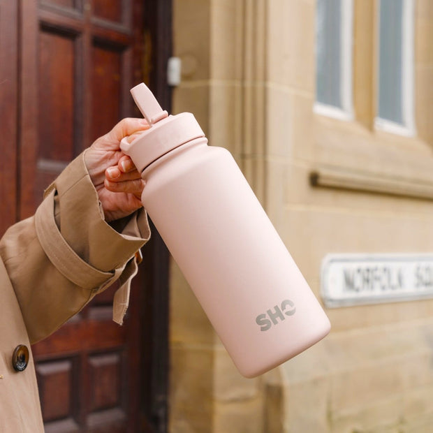 SHO Guzzler Water Bottle 950ml - Dusty Rose