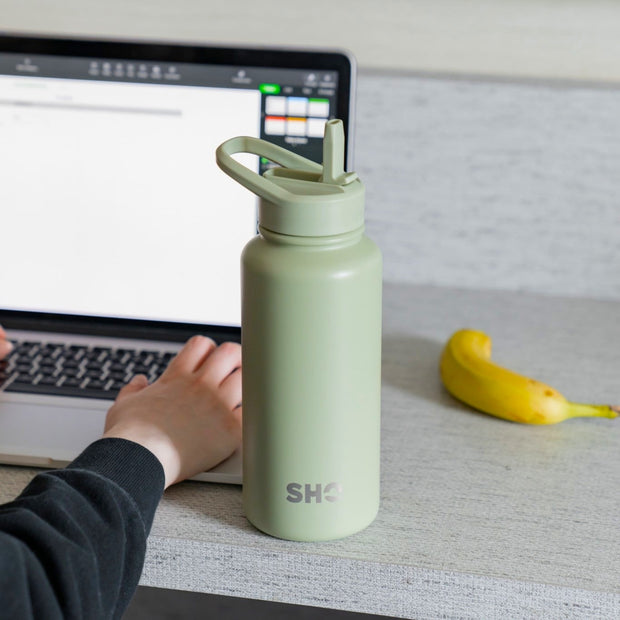 SHO Guzzler Water Bottle 950ml - Sage
