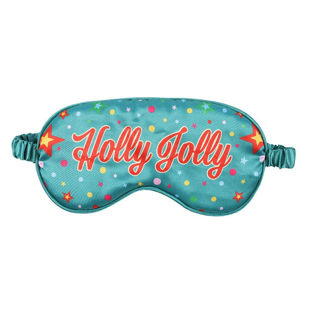 Holly Jolly Christmas Satin Sleep Mask