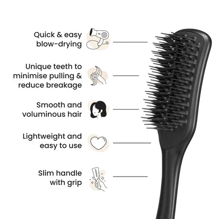 Tangle Teezer Jet Black Blow-Drying Hairbrush