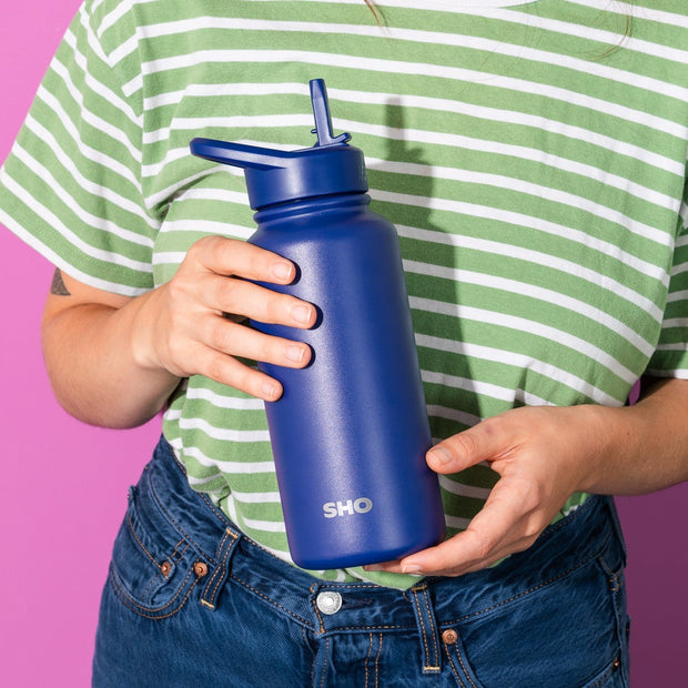 SHO Guzzler Water Bottle 950ml - Midnight Blue