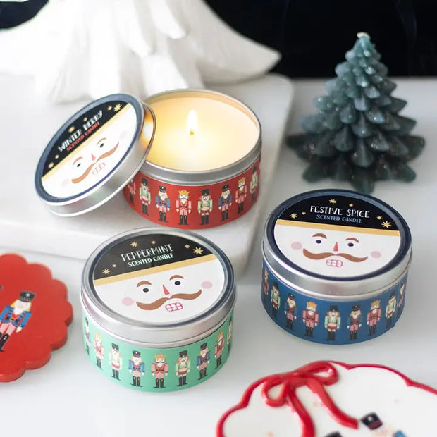 Nutcracker Christmas Candles Set