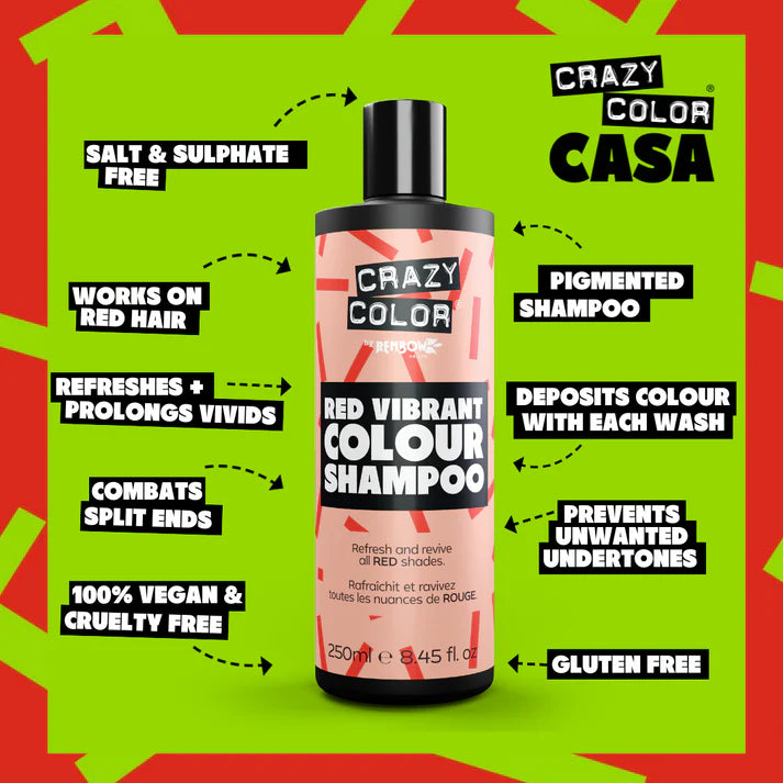 Crazy Color Red Shampoo 250ml