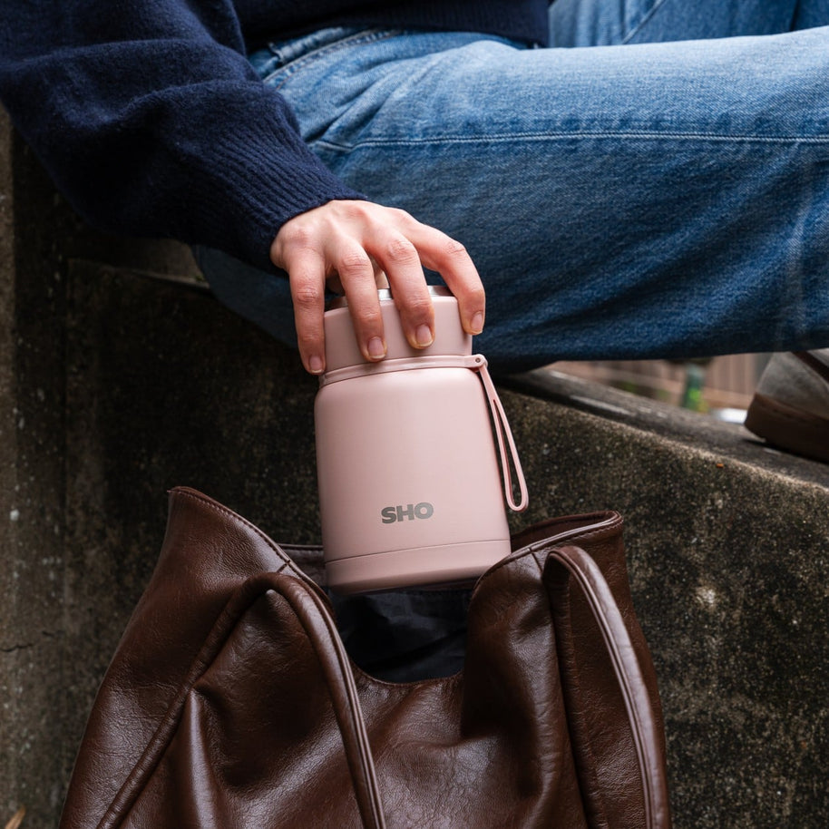 SHO Insulated Resuable Food Flask 530ml - Dusty Rose