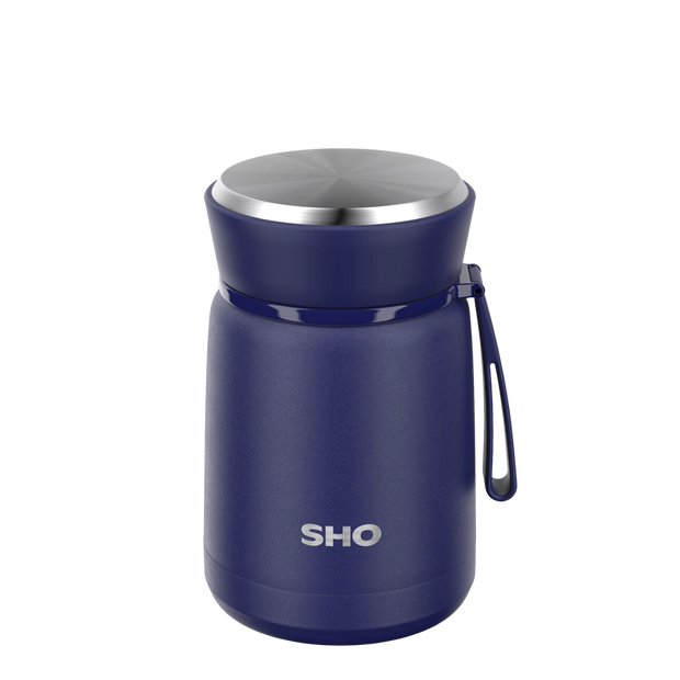 SHO Insulated Reusable Food Flask 530ml - Midnight Blue