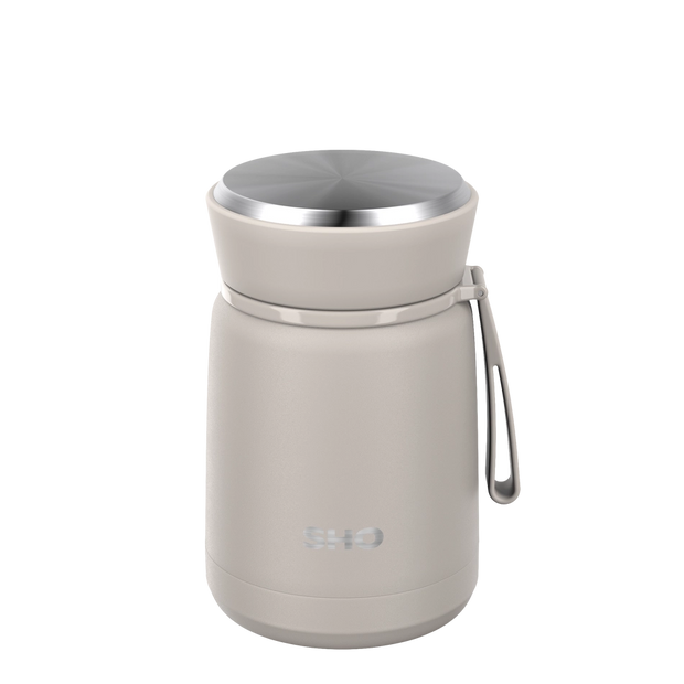 SHO Insulated Resuable Food Flask 530ml - Soft Taupe