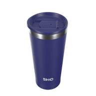 SHO Calix Insulated Coffee Cup With Straw Lid 500ml - Midnight Blue