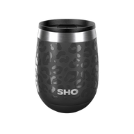 SHO Pacto Insulated Drinks Tumbler 360ml - Black Leopard