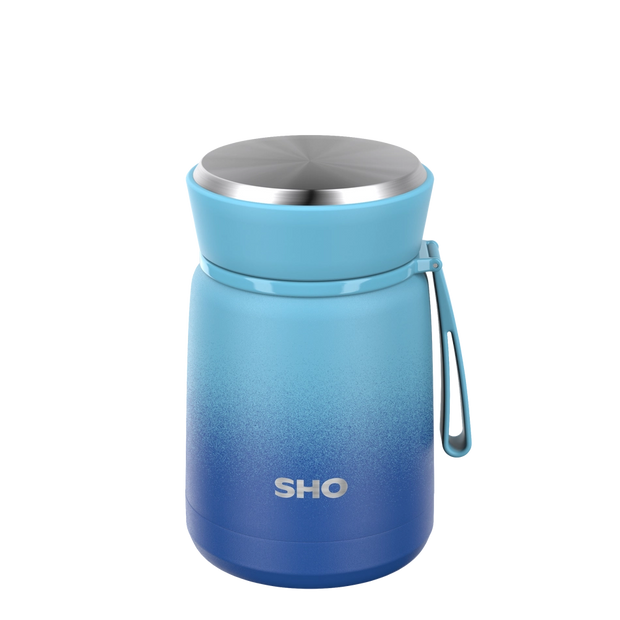 SHO Insulated Reusable Food Flask 530ml - Deux Blue