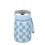 SHO Insulated Reusable Food Flask 530ml - Checkered Blue
