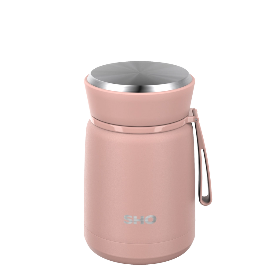 SHO Insulated Resuable Food Flask 530ml - Dusty Rose