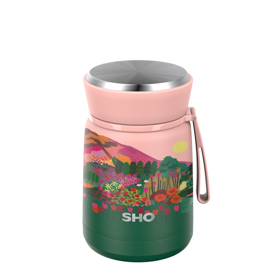 SHO Insulated Reusable Food Flask 530ml - Rainbow Mountain