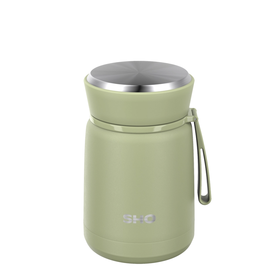 SHO Insulated Reusable Food Flask 530ml - Sage