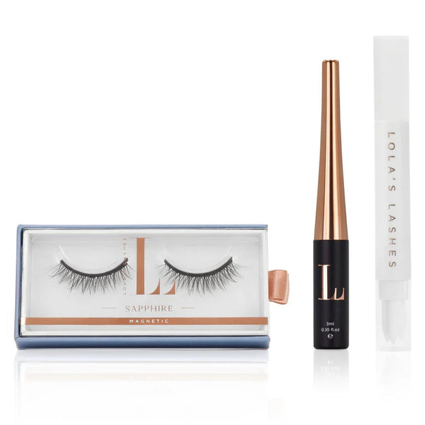 Lola's Lashes – Saphir-Hybrid-Set mit magnetischen Wimpern und Liner