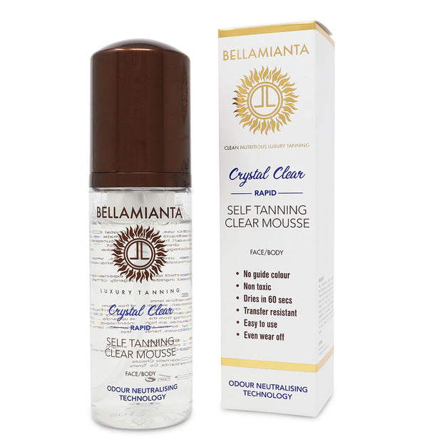 Bellamianta Crystal Clear Rapid Self Tanning Clear Mousse 150ml