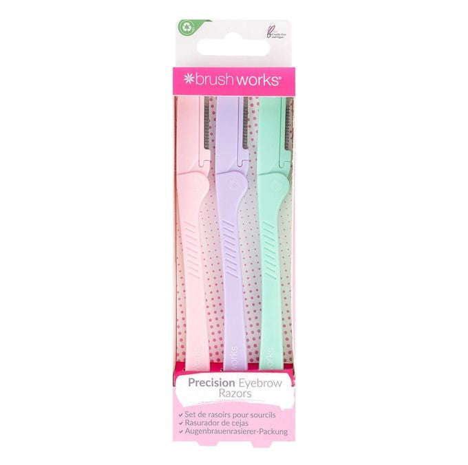 Brushworks Precision Eyebrow Razor Pastel Pack