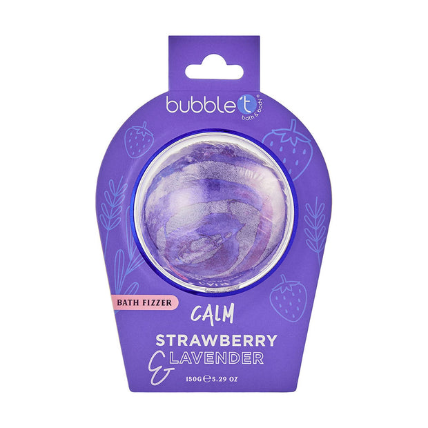 Bubble T Strawberry & Lavender Calm Bath Fizzer 150g