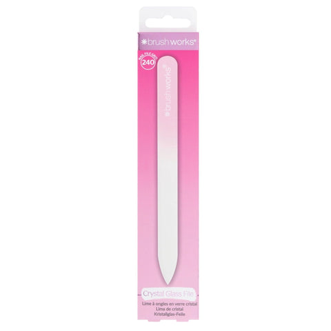 Brushworks Glass Nail File Pink