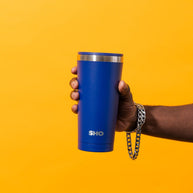 SHO Calix Insulated Coffee Cup With Straw Lid 500ml - Midnight Blue