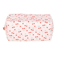 Heart Cherry Print Cosmetics Bag