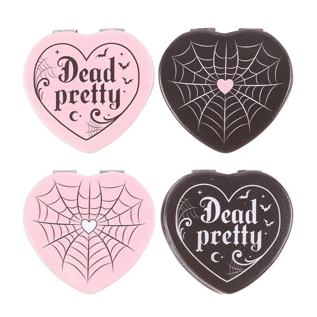 Dead Pretty Gothic Compact Heart Mirror