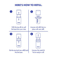 Wild Roll On Aqua Case & Fresh Cotton Deo Refill