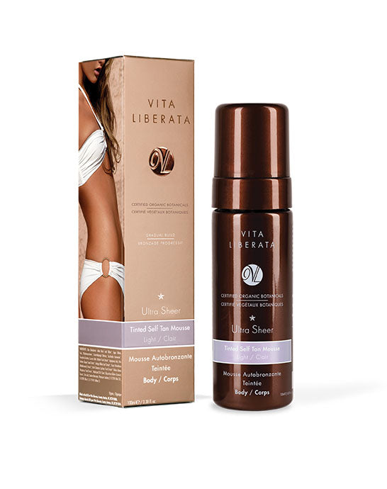 Vita Liberata – Ultratransparentes, getöntes Selbstbräunungsmousse mit allmählicher Aufbauwirkung – Hell, 100 ml