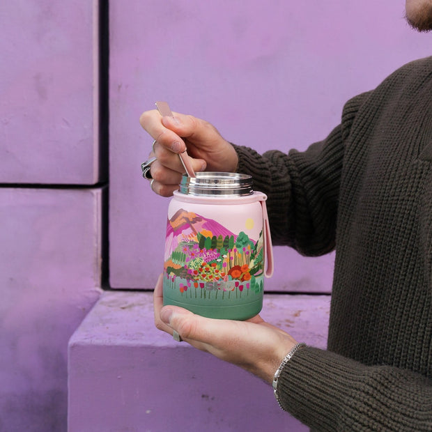 SHO Insulated Reusable Food Flask 530ml - Rainbow Mountain