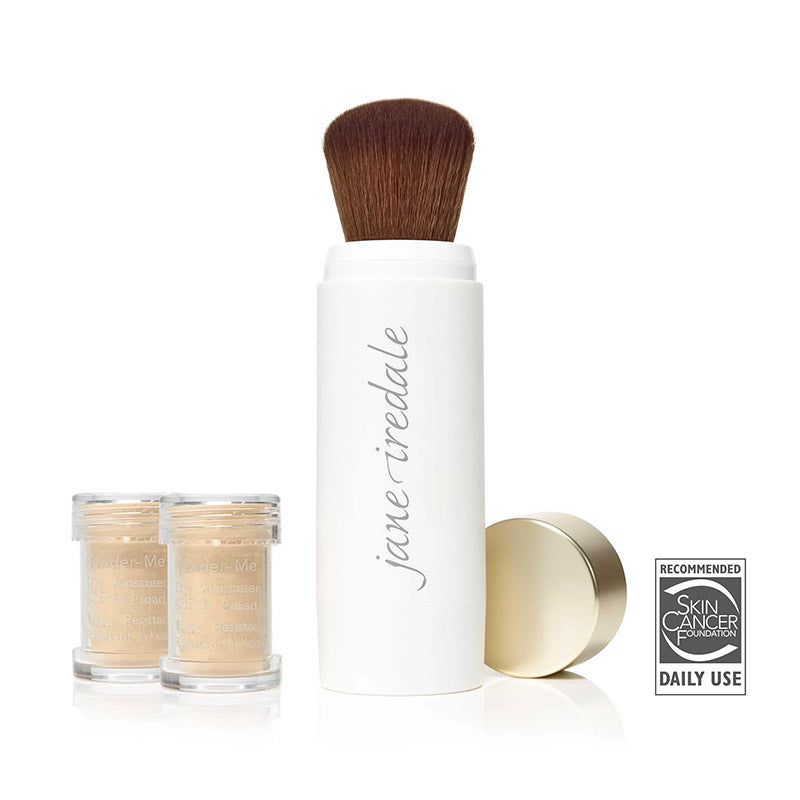 Jane Iredale Powder-Me SPF® 30 Dry Sunscreen Refillable Brush & 2 Refills