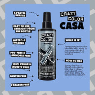 Crazy Color Graphite Pastel Spray Temporary Hair Dye 250ml