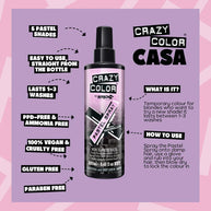 Crazy Color Marshmallow Pastel Spray Temporary Hair Dye 250ml
