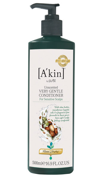 A'kin Unscented, Wheat Free Very Gentle Conditioner 500ml