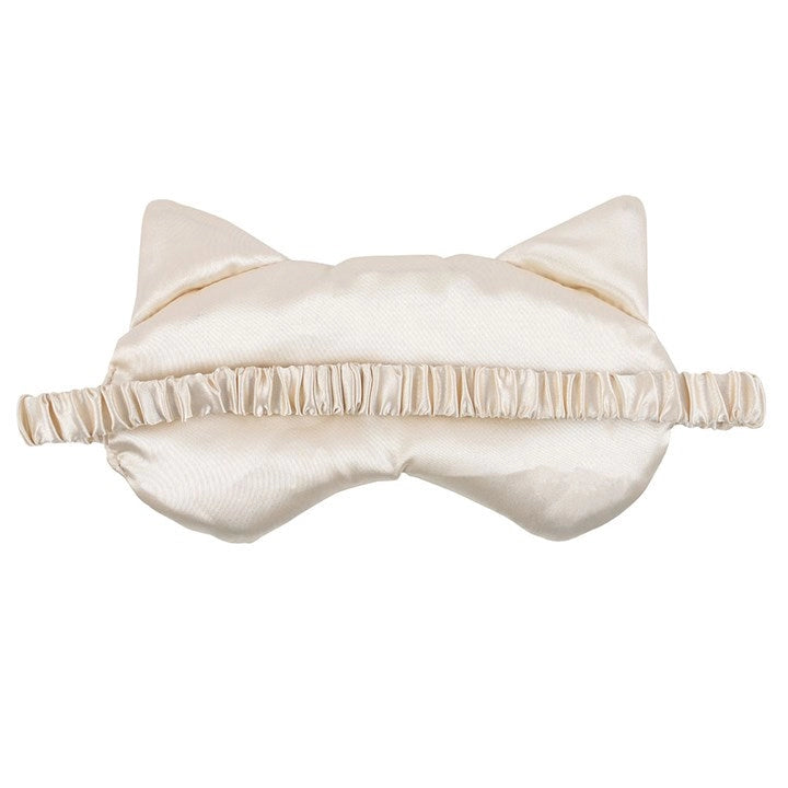 White Cat Face Satin Sleep Mask