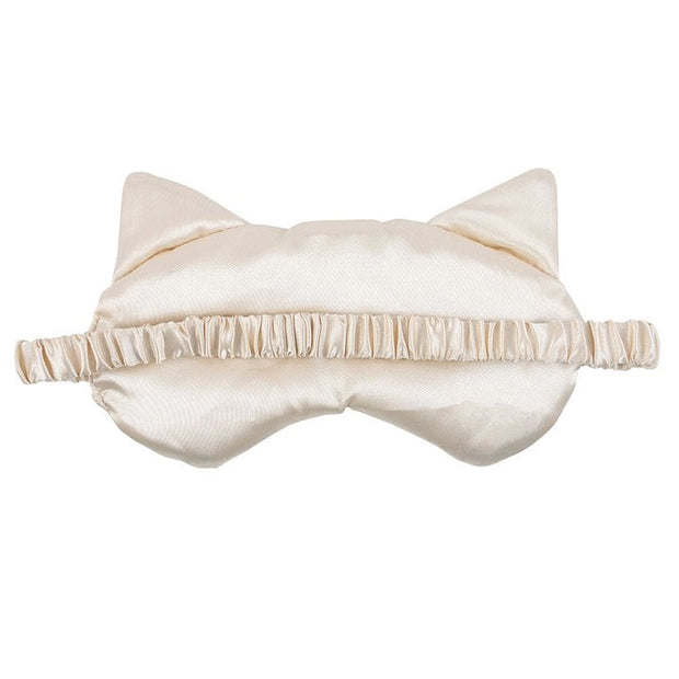 White Cat Face Satin Sleep Mask