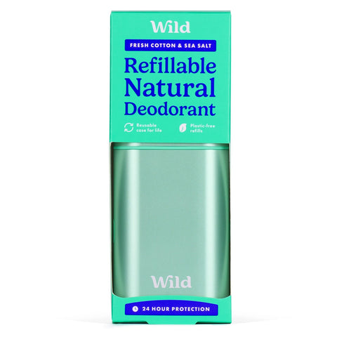 Wild Aqua Case and Fresh Cotton & Sea Salt Deodorant Starter Pack